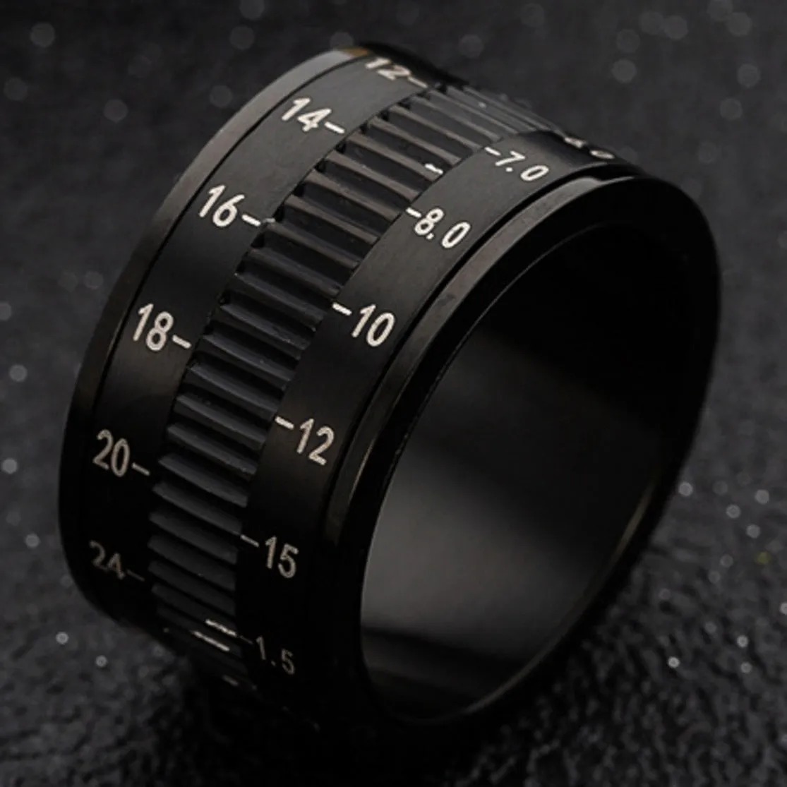 Photographer Black Camera  Lens Separate Rotatable Decompression Rings For Men