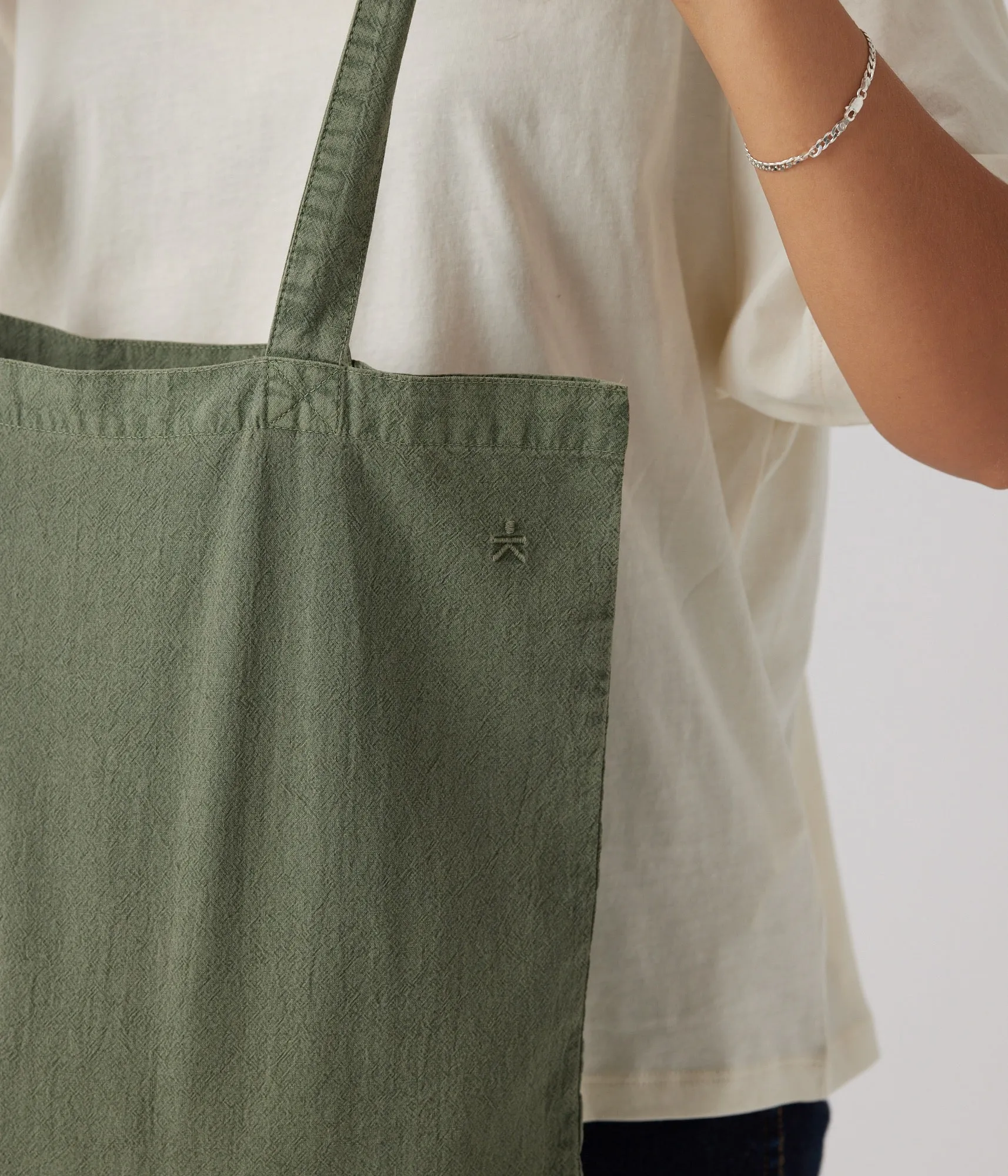 Pigment-Dyed Tote Bag - Army