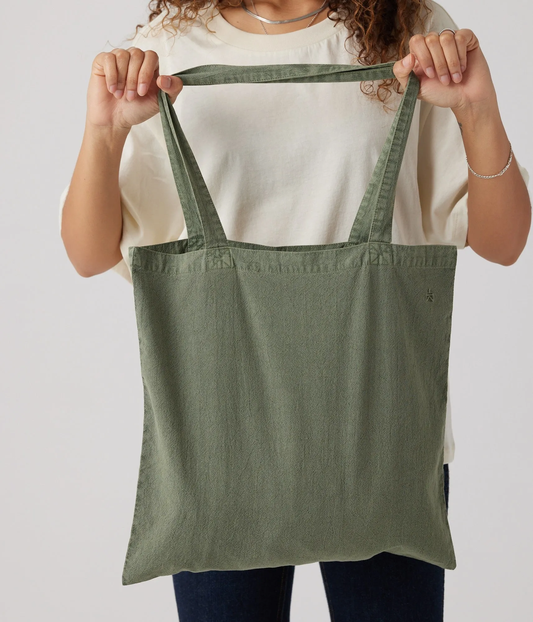 Pigment-Dyed Tote Bag - Army