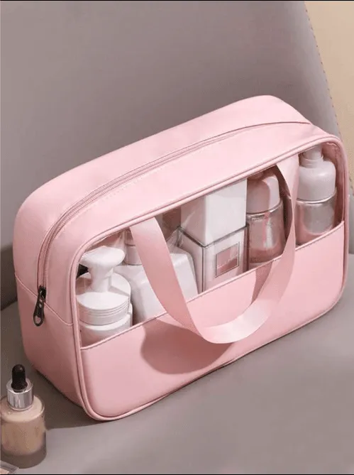 Pink Travel/Makeup/Storage bags: Full set of three sizes