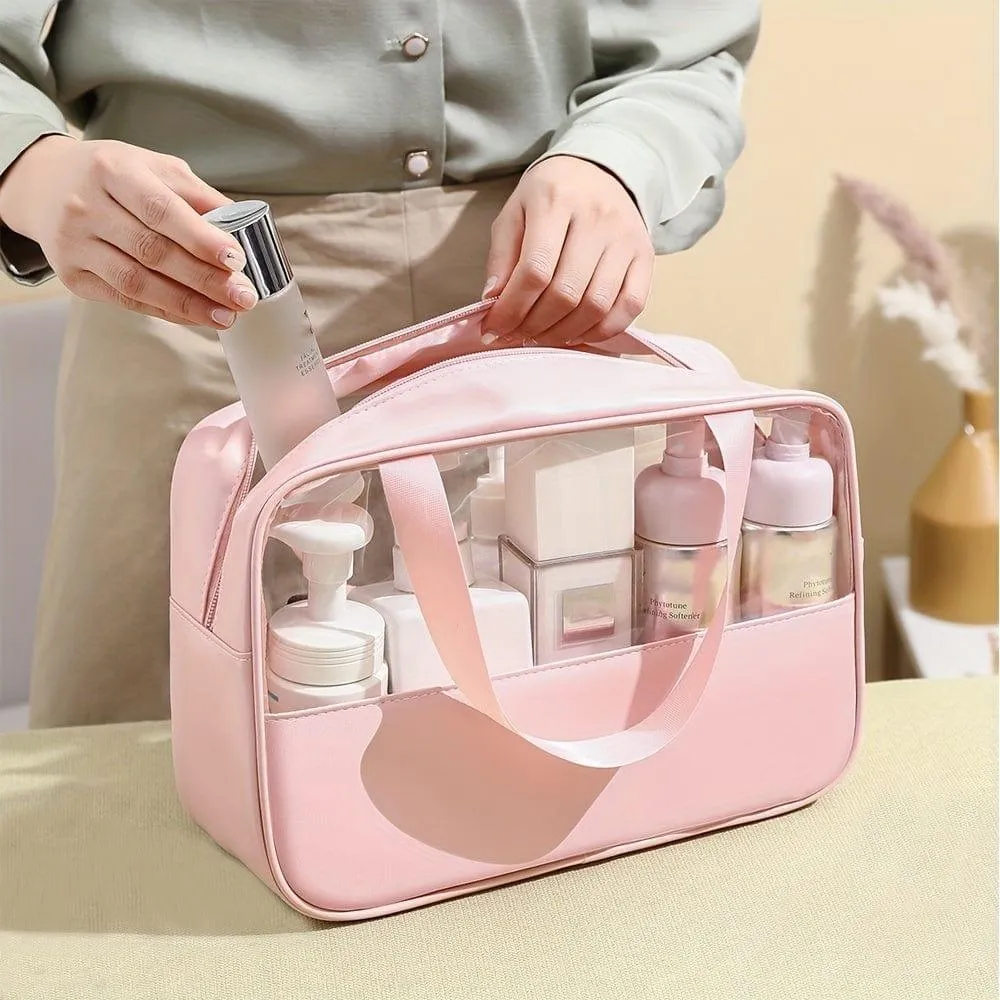 Pink Travel/Makeup/Storage bags: Full set of three sizes