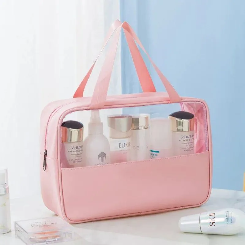 Pink Travel/Makeup/Storage bags: Full set of three sizes