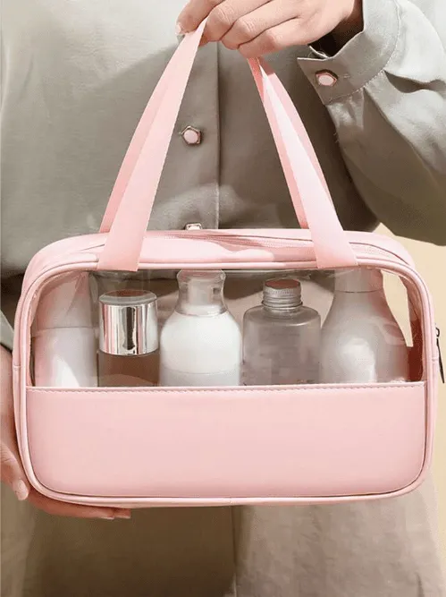 Pink Travel/Makeup/Storage bags: Full set of three sizes