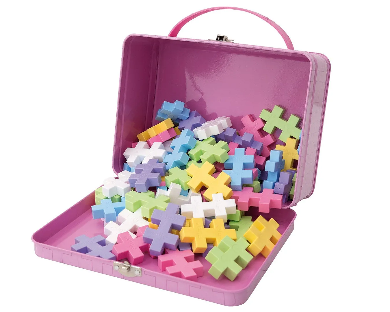 Plus Plus Bricks Big Metal Pink Suitcase 70 Pieces 3275 Dante