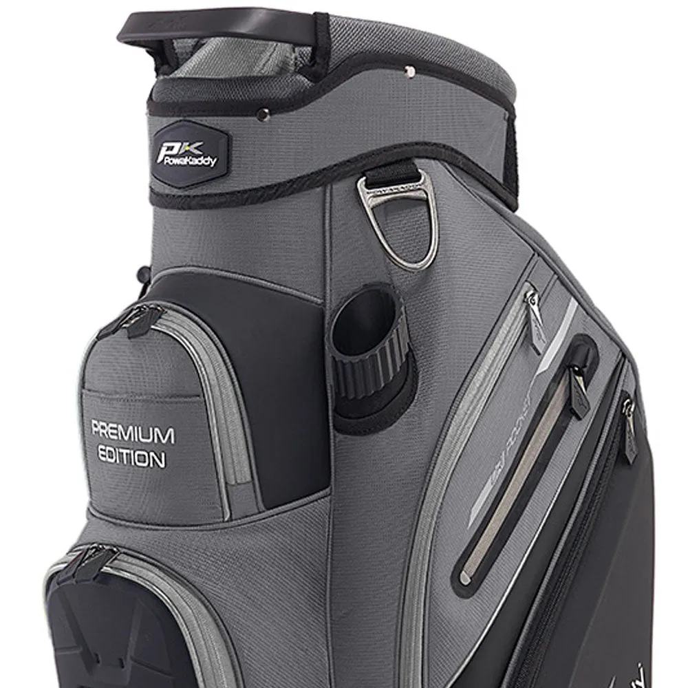 PowaKaddy Premium Edition  Cart Bag - Gun Metal/Black/Silver