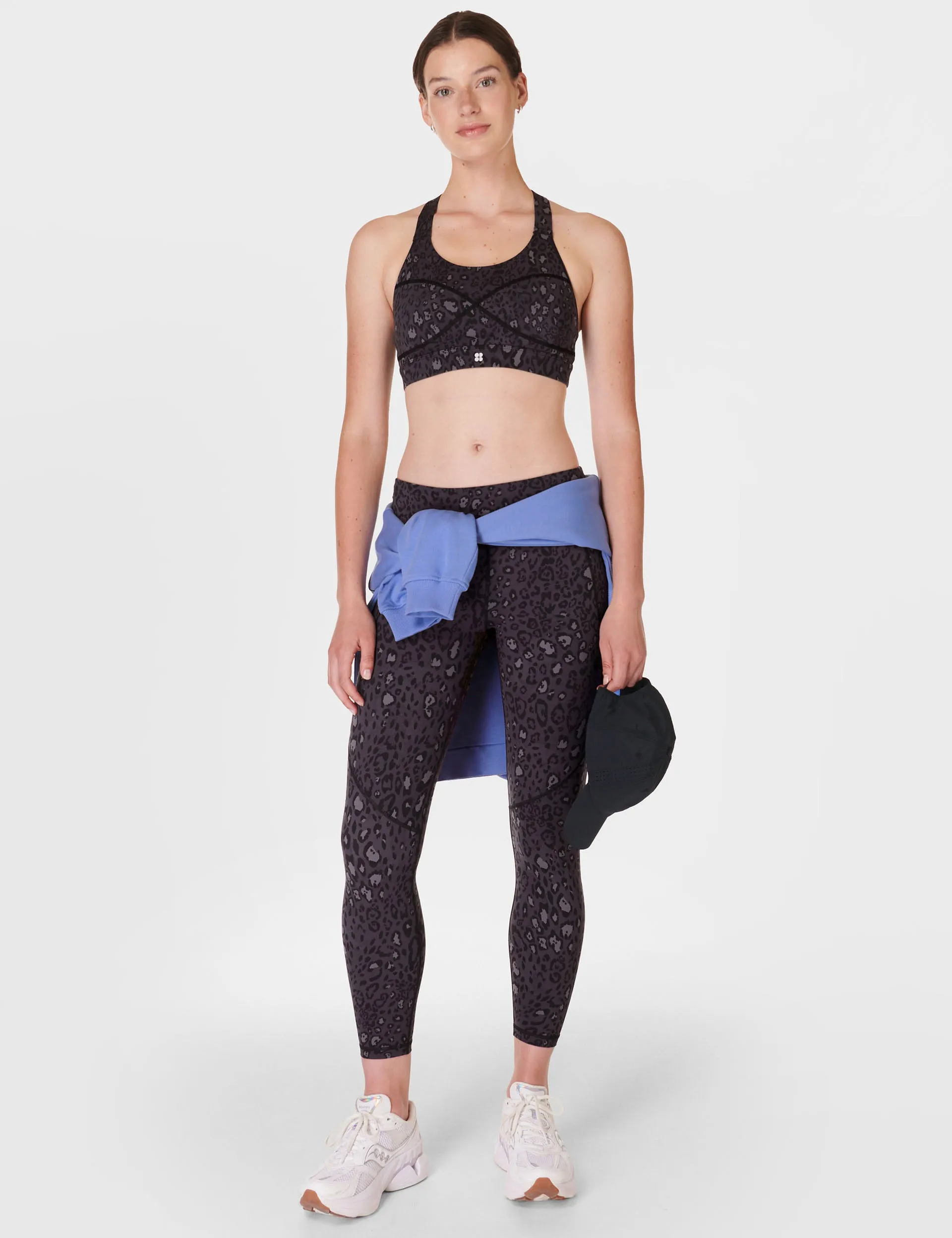 Power 7/8 Gym Leggings - Black Luxe Leopard Print