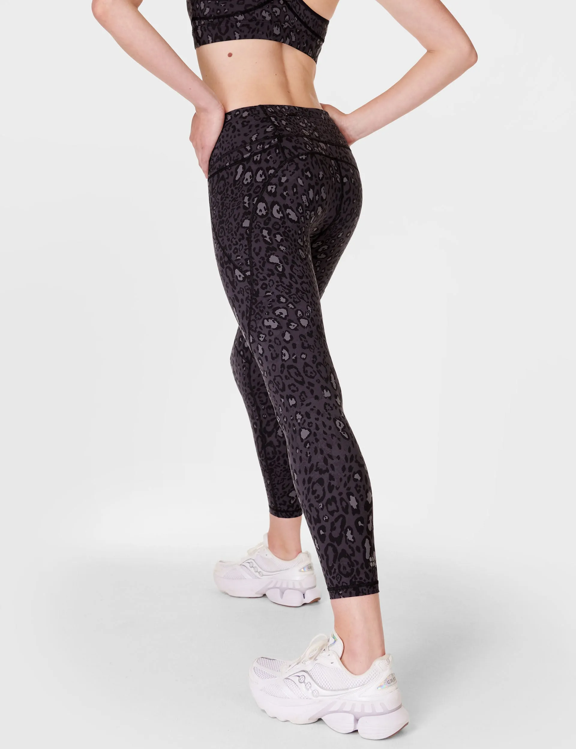 Power 7/8 Gym Leggings - Black Luxe Leopard Print