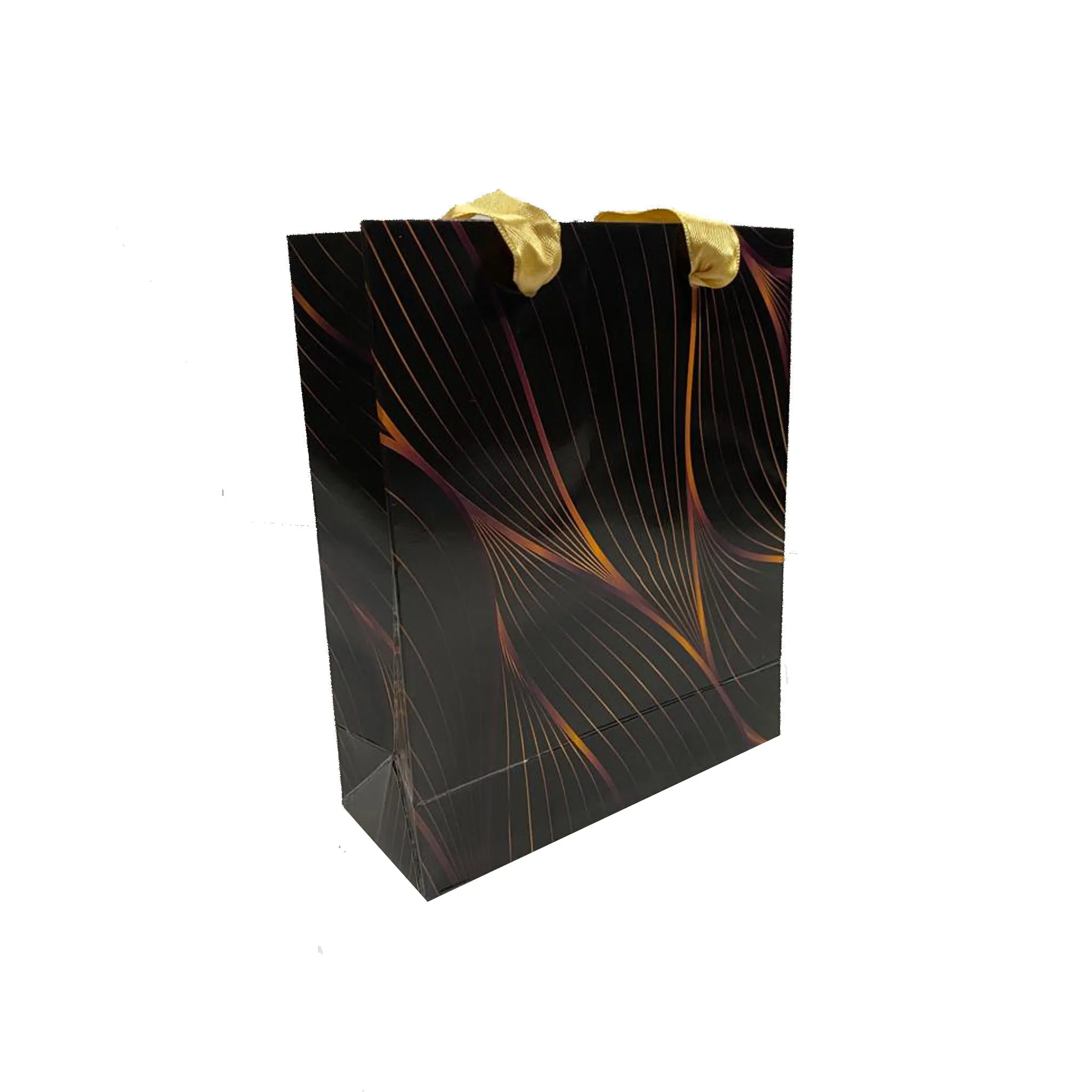 Premium Gloss Laminated Marble Effect, Ribbon Handle Paper Bags