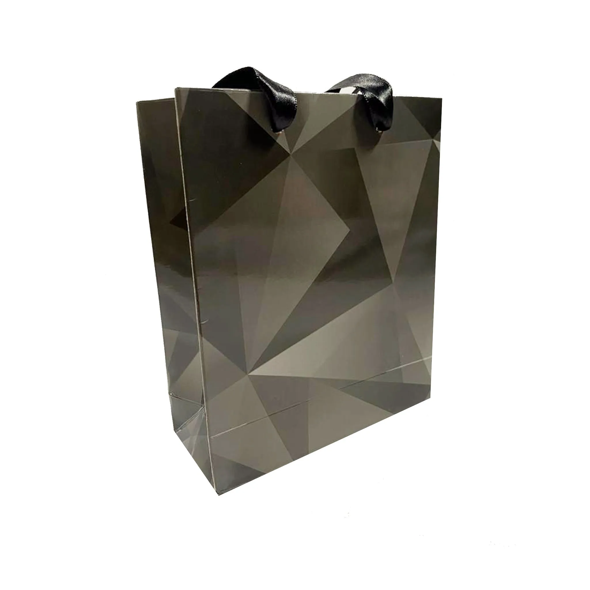 Premium Gloss Laminated Marble Effect, Ribbon Handle Paper Bags