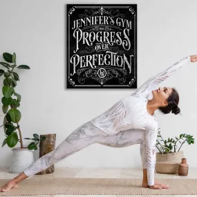 Progress Over Perfection Gym Room Decor   Yoga Decor