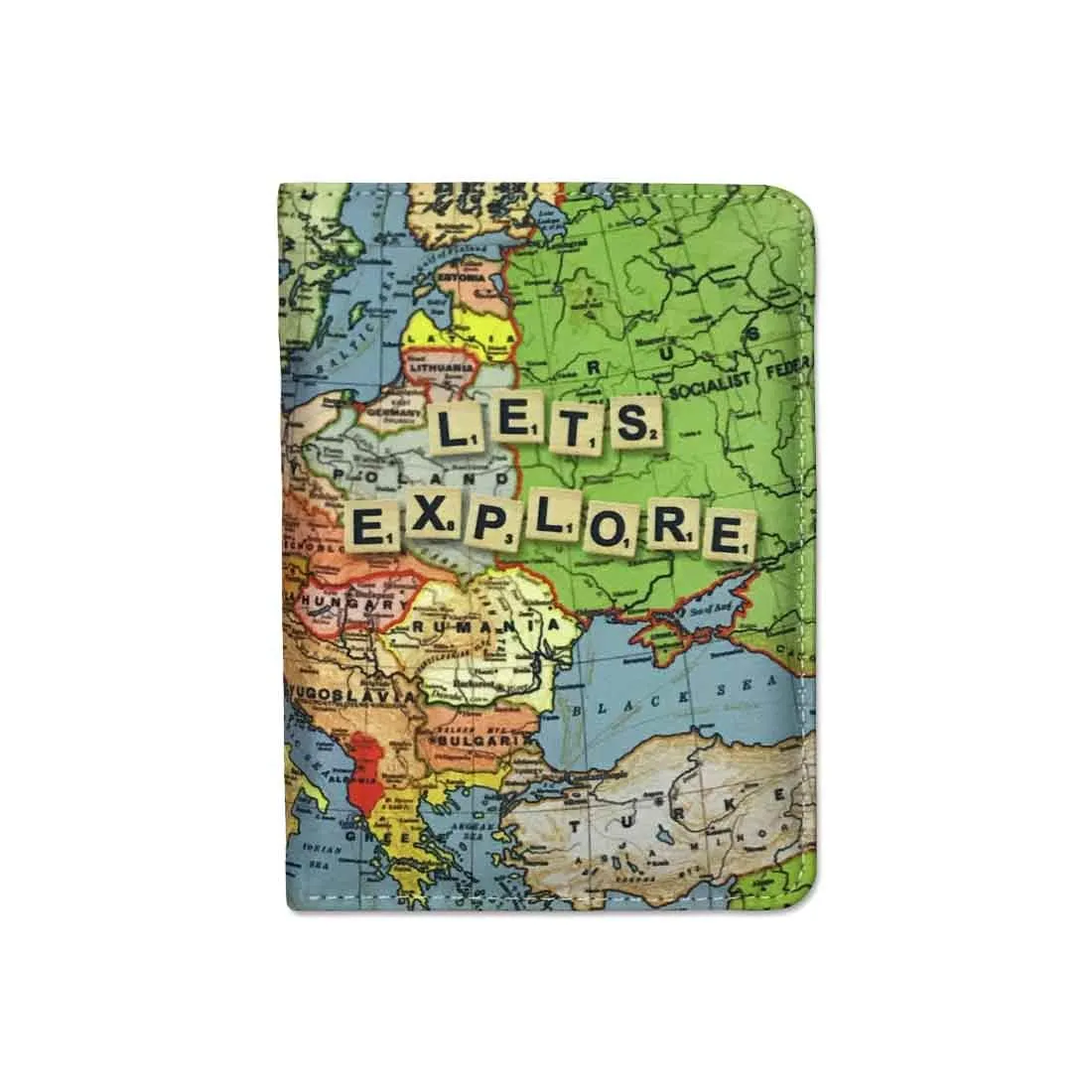 PU Leather Passport Cover Travel Wallet   - Let's Explore