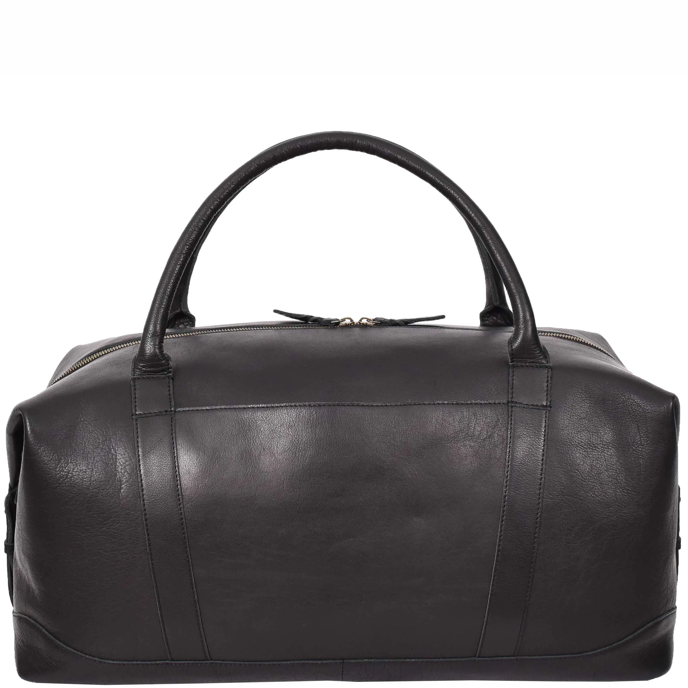 Real Leather Travel Holdall Weekender Overnight Cabin Bag A634 Black