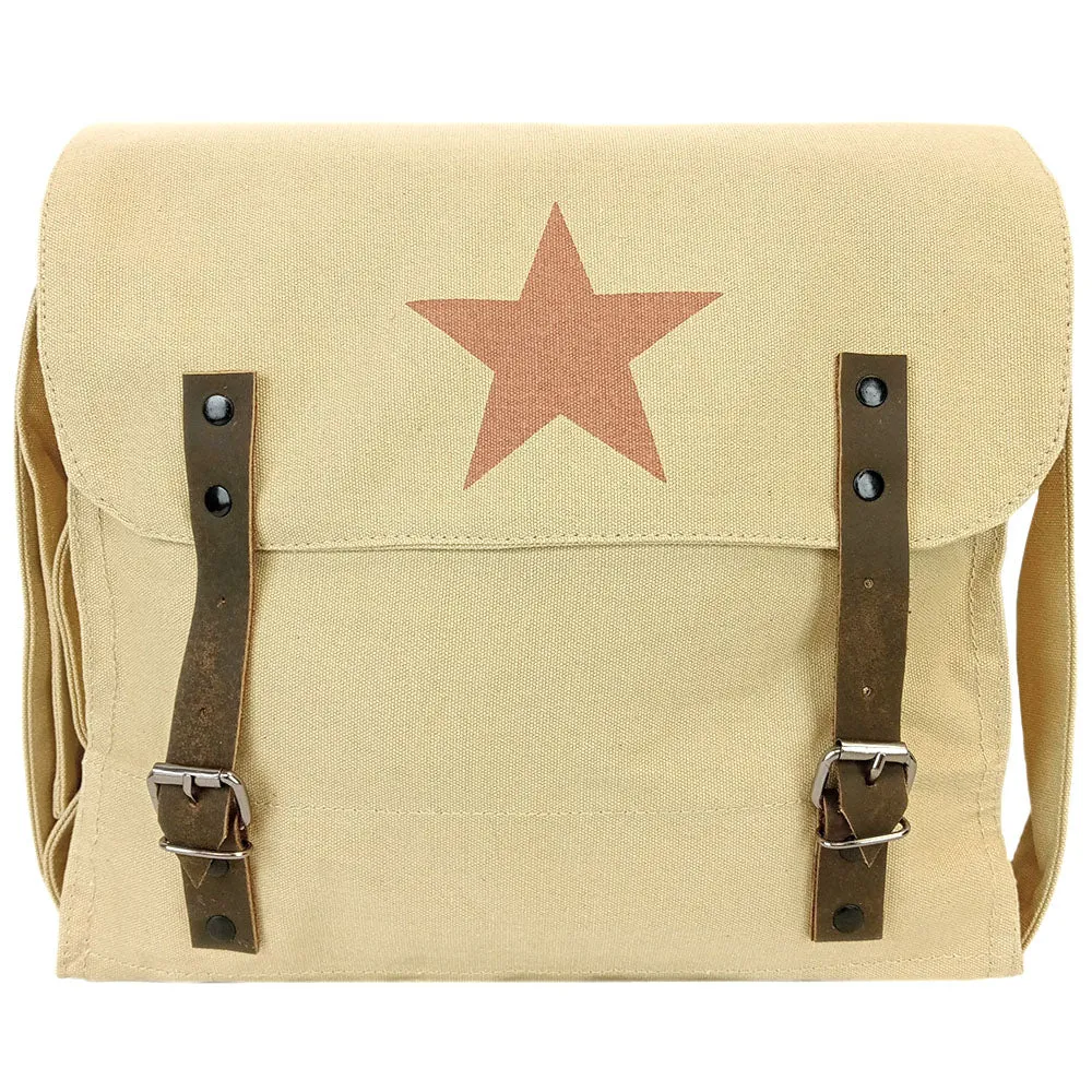 Red Star Canvas Shoulder Bag