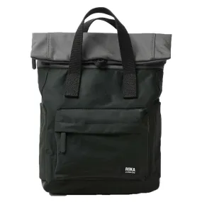 Roka Canfield B Small Creative Waste Two Tone Recycled Nylon Backpack - Black/Graphite Grey