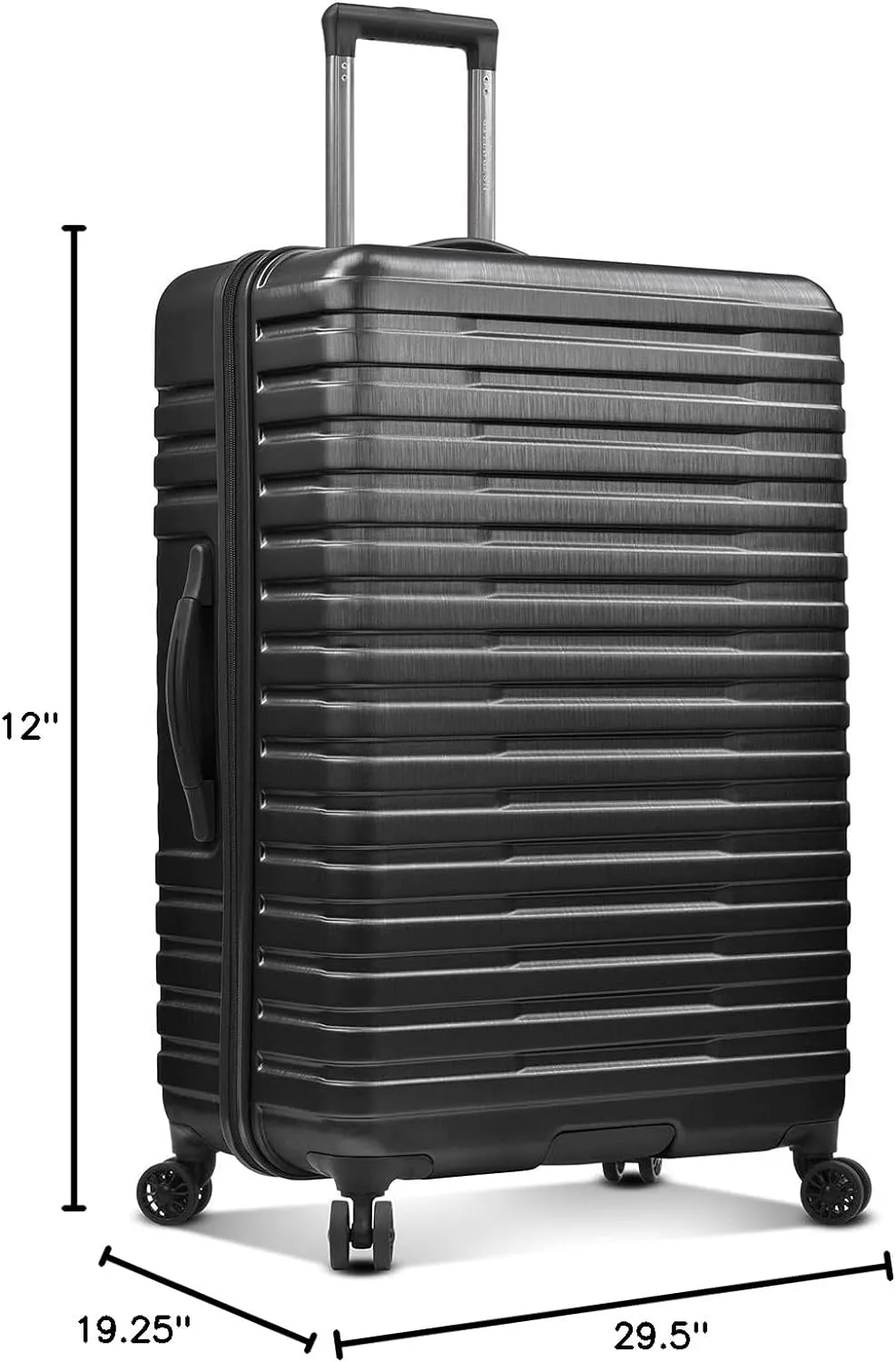 Rugged 30 Inch Hardside Top Handle Navy Blue Spinner Luggage Suitcase