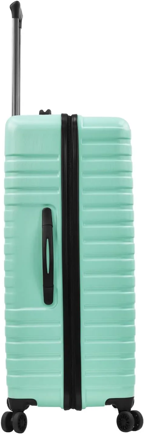 Rugged 30 Inch Hardside Top Handle Teal Spinner Luggage Suitcase