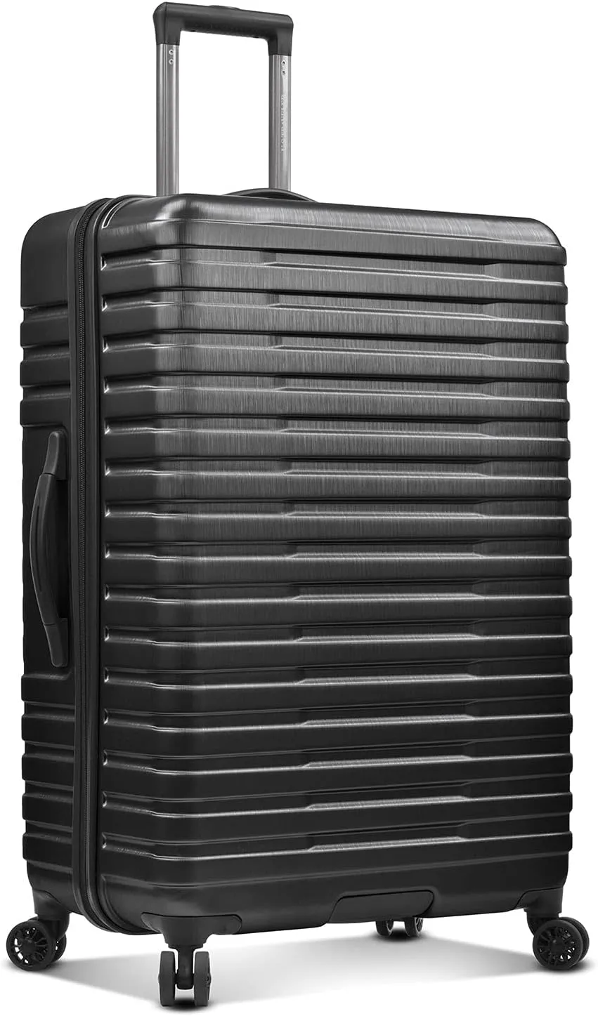 Rugged 30 Inch Hardside Top Handle Teal Spinner Luggage Suitcase