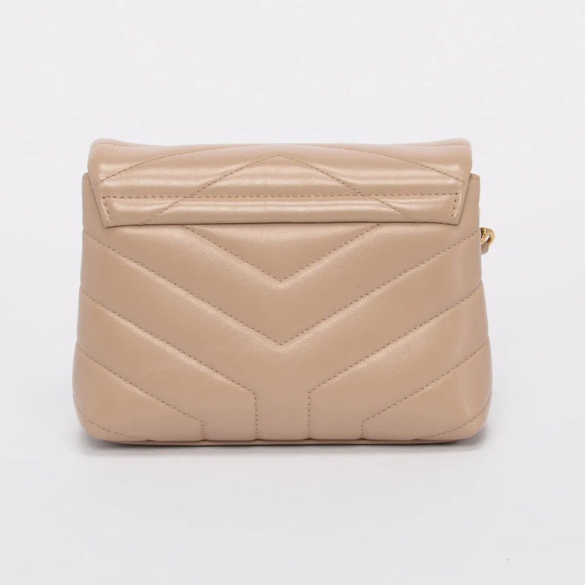 Saint Laurent Dark Beige Calfskin Toy Loulou Flap Bag