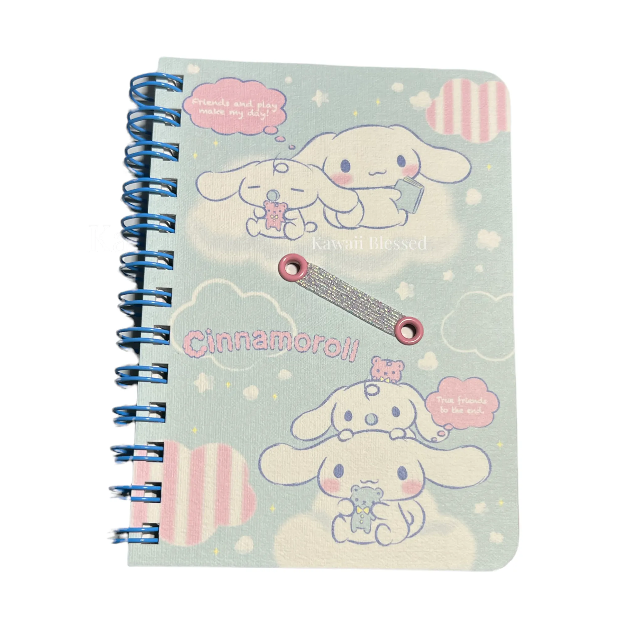 Sanrio Character B7 Spiral Notebook with Pen Holder (Passport size)