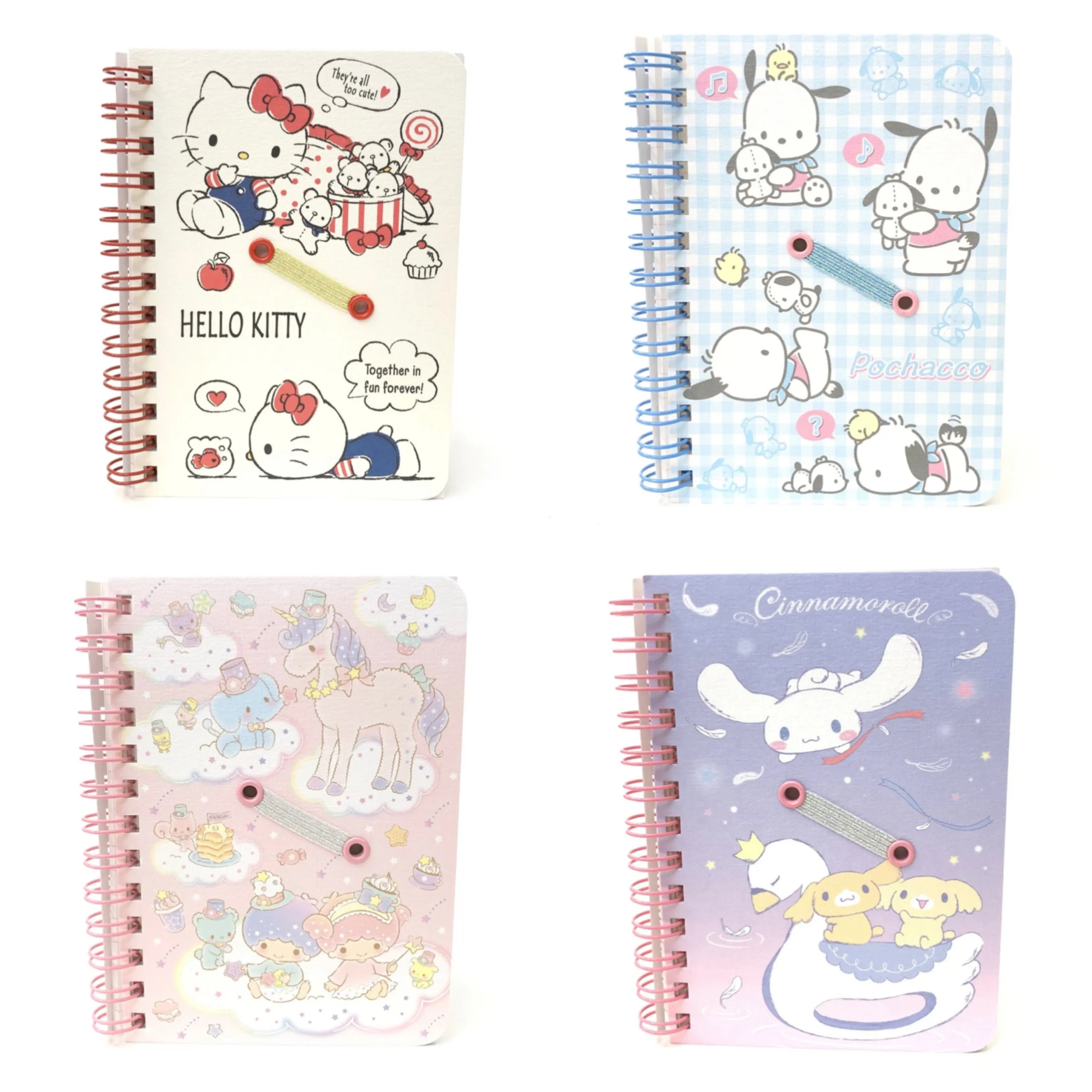 Sanrio Character B7 Spiral Notebook with Pen Holder (Passport size)