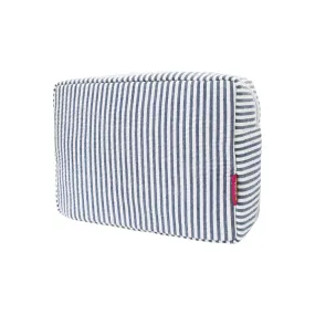 Seersucker Navy NGIL Large Cosmetic Travel Pouch