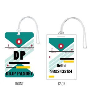 Set of 5 - Boarding Pass Design - Luggage Tags