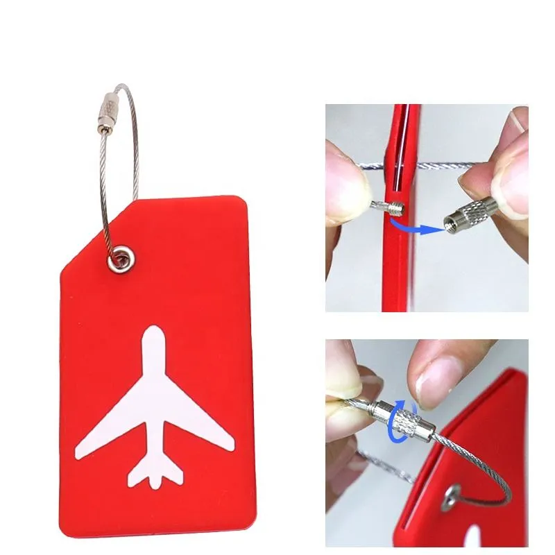 Silicone Airplane Luggage Tag