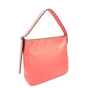 Soft Slouchy Drape Tote Temple Bag in Coral