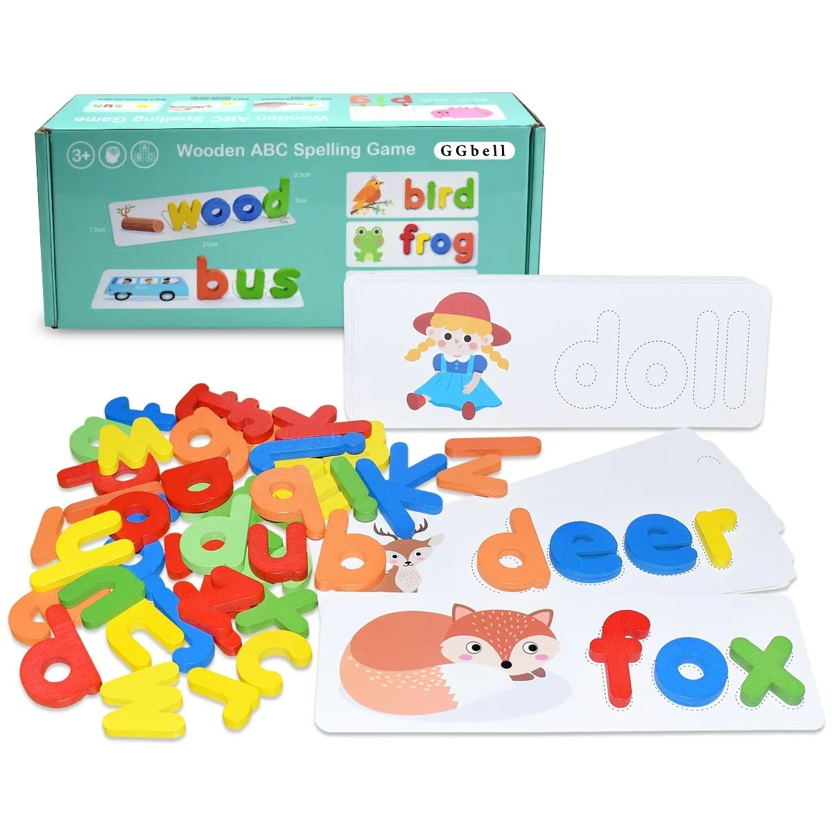 Spell Word Game Wooden Toys Early Learning Jigsaw Letter Alphabet Puzzle Preschool Educational Baby Toys for Children