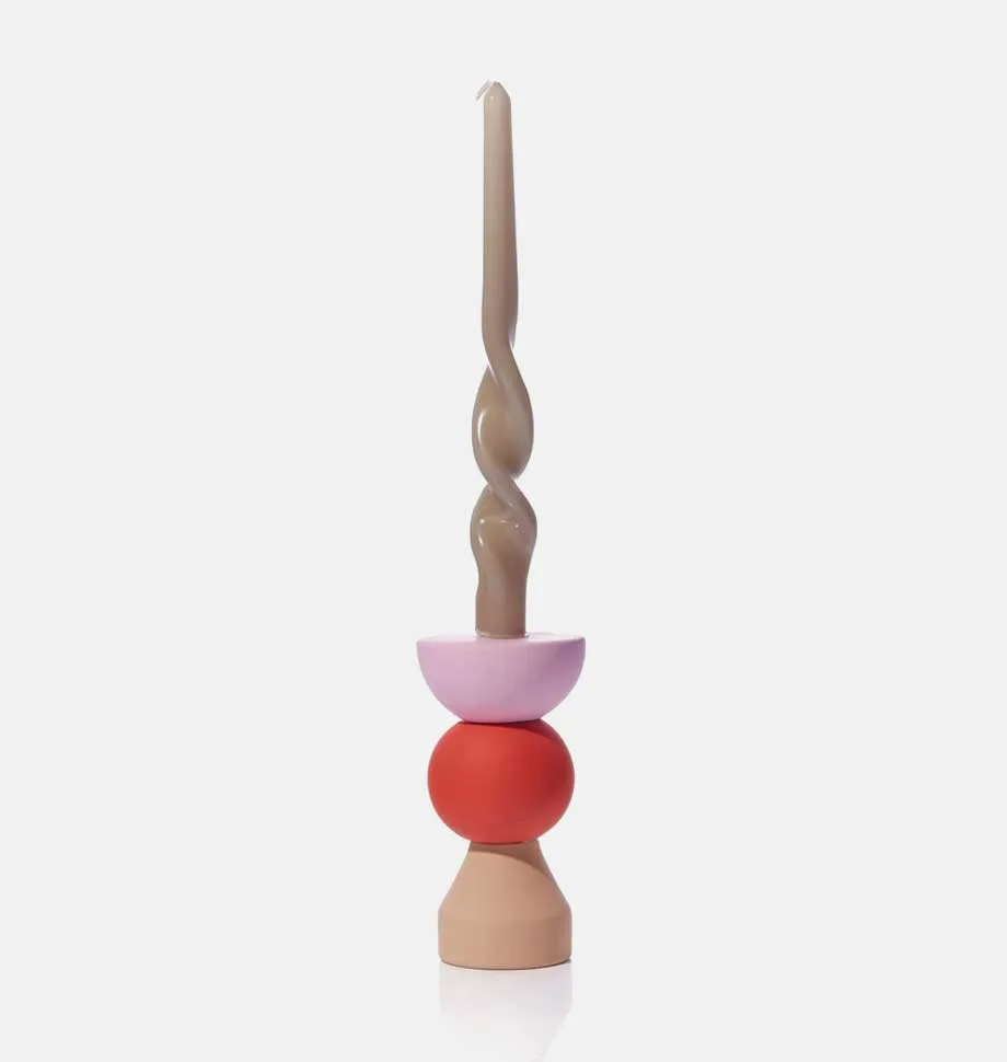 Stack Red Tomato Candlestick Holder