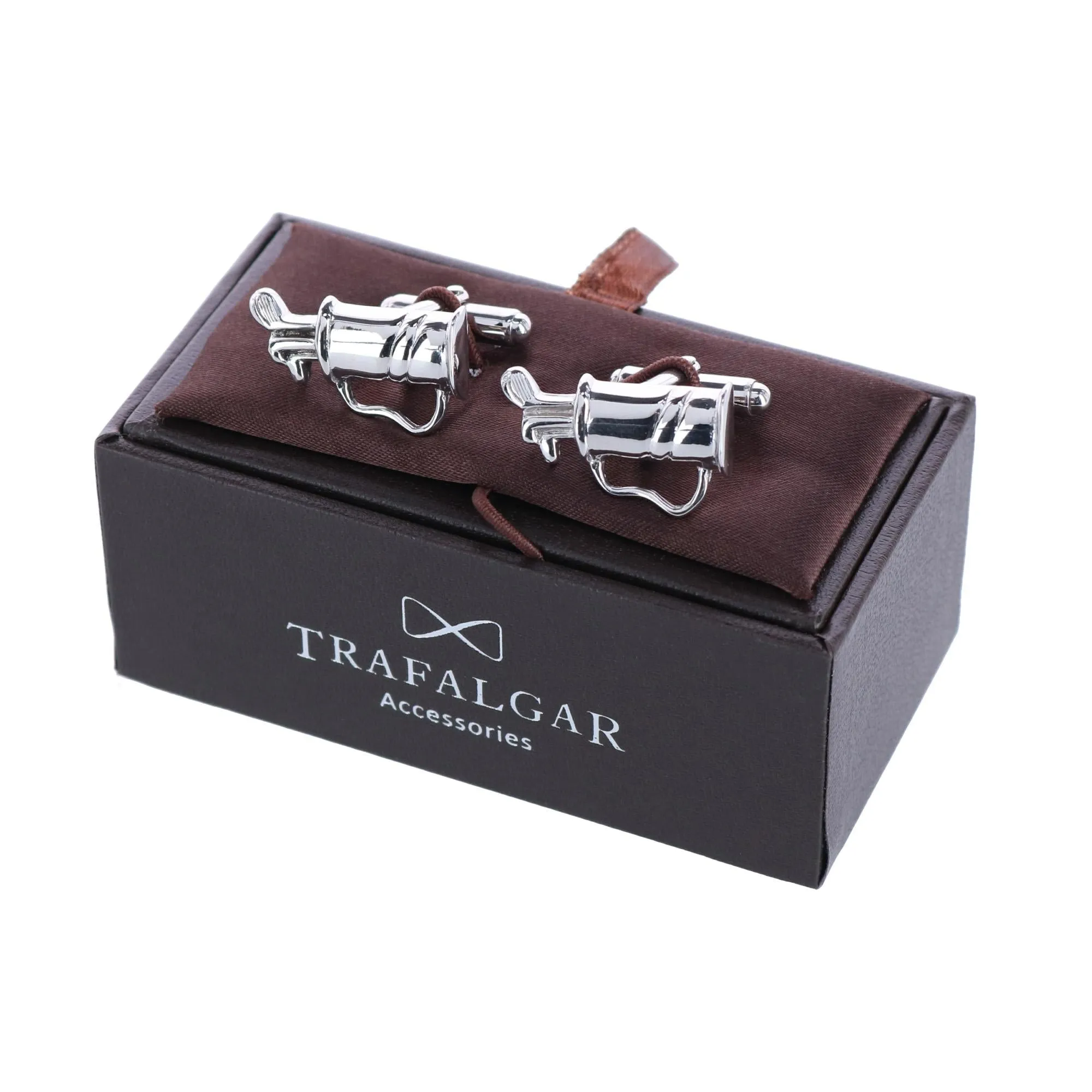 Sterling Silver Golf Bag Cufflinks