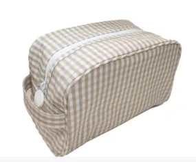 STOW IT - GINGHAM KHAKI Dopp Bag