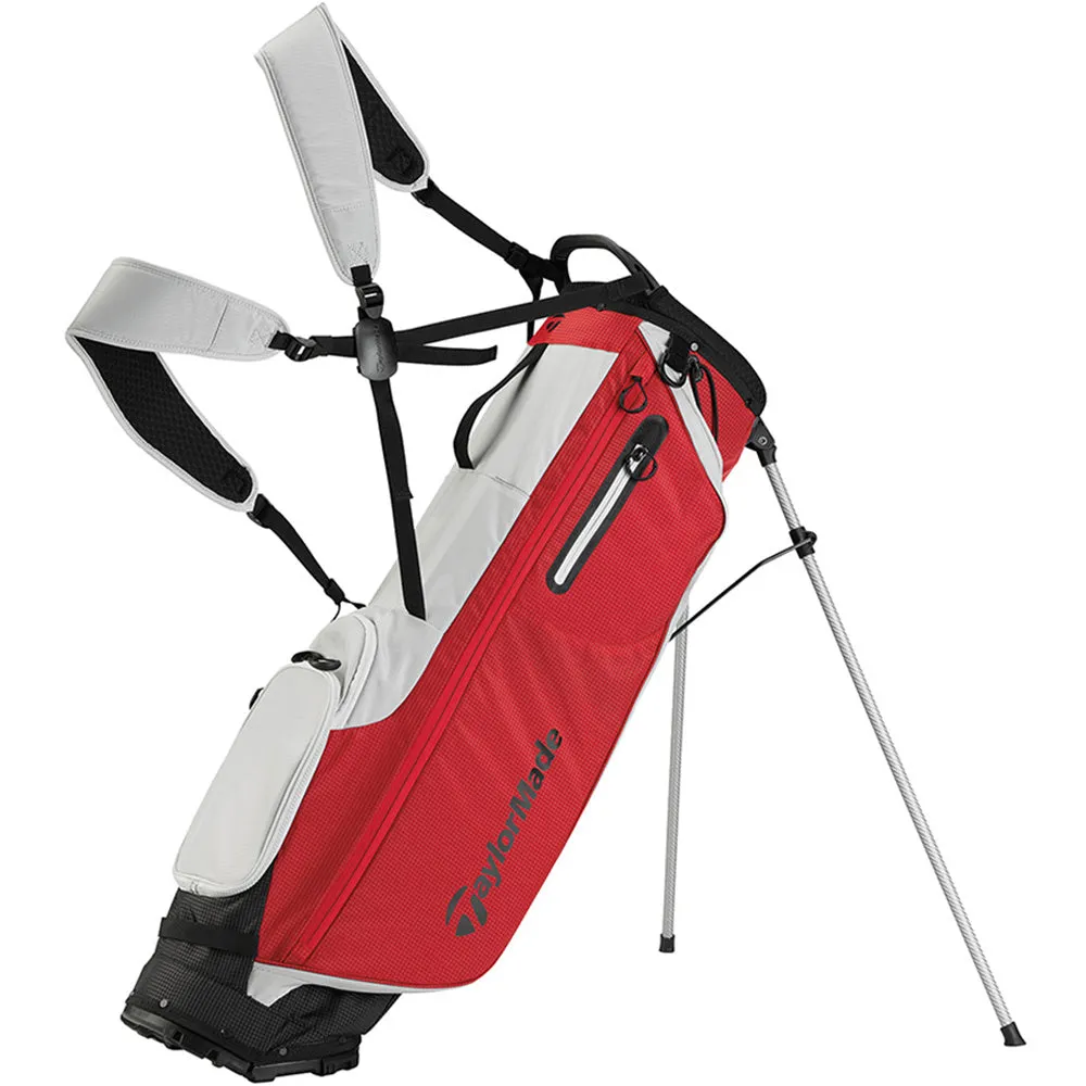 TaylorMade Flextech SuperLite Stand Bag - Silver/Red