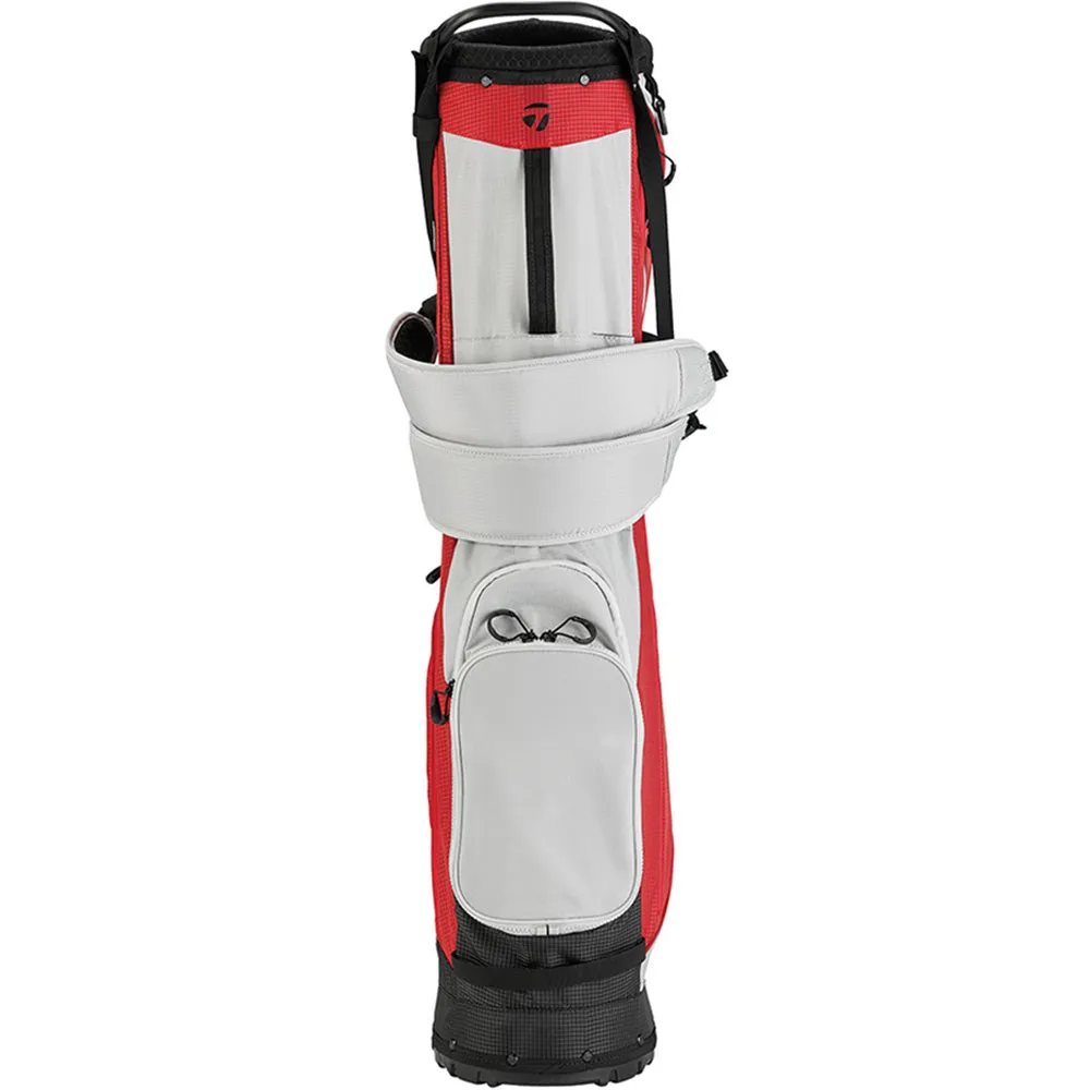 TaylorMade Flextech SuperLite Stand Bag - Silver/Red