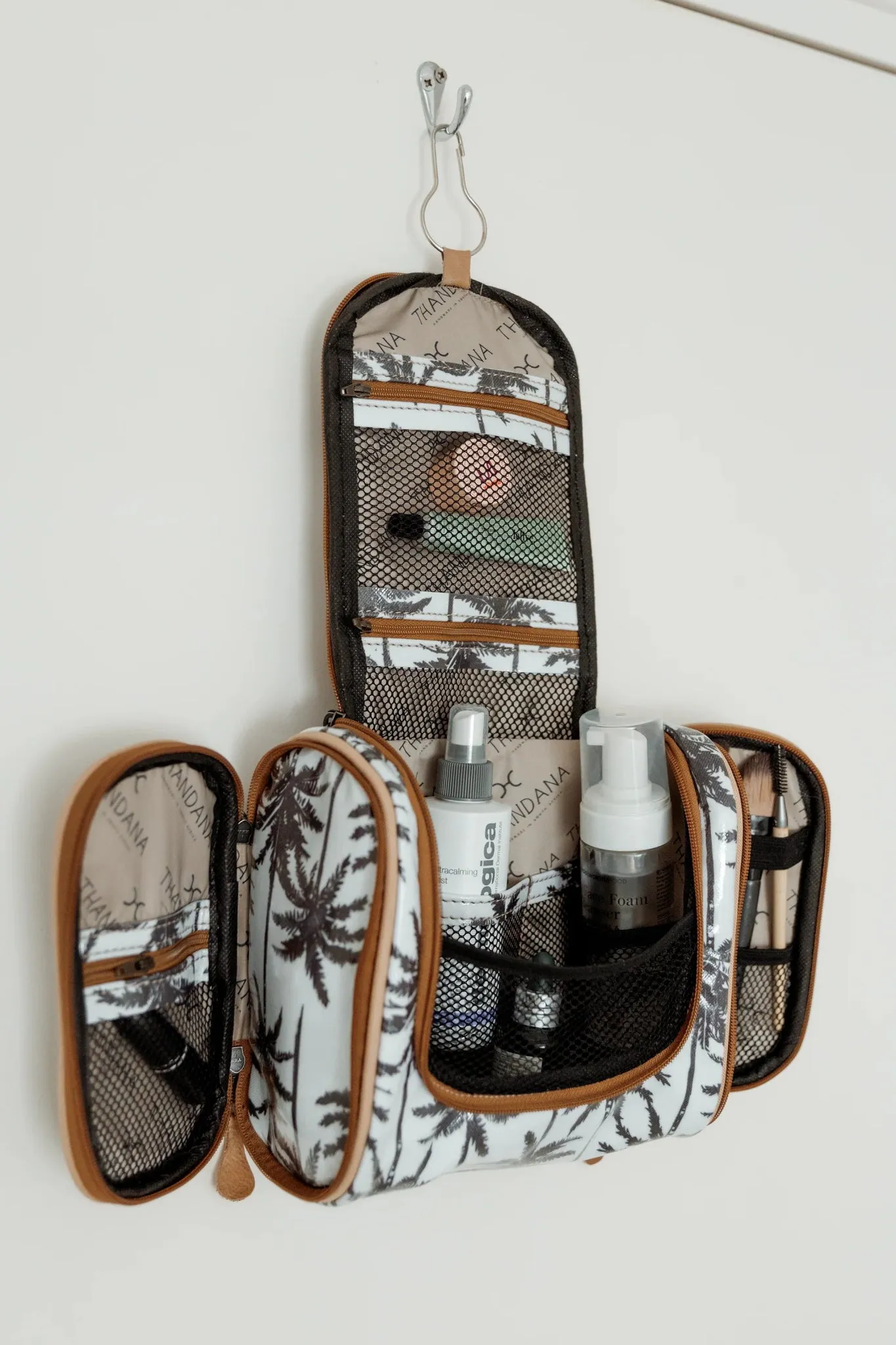 Thandana Laminated Fabric Compact Travel Vanity Bag