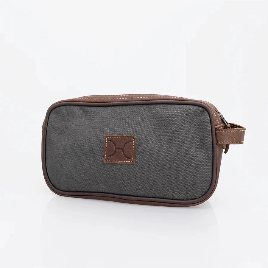 Thandana Mens Double Zip Vanity Wax Canvas Case