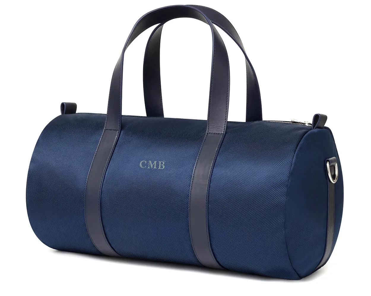 The Marston Banker Bag: Navy Ballistic - Slate Blue Embroidery