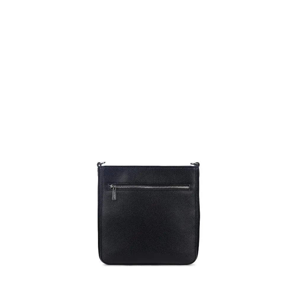 The Natalia - Black Vegan Leather Crossbody Bag