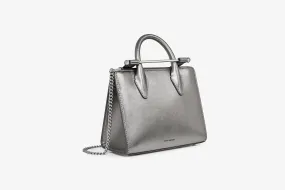 The Strathberry Mini Tote - Metallic Silver