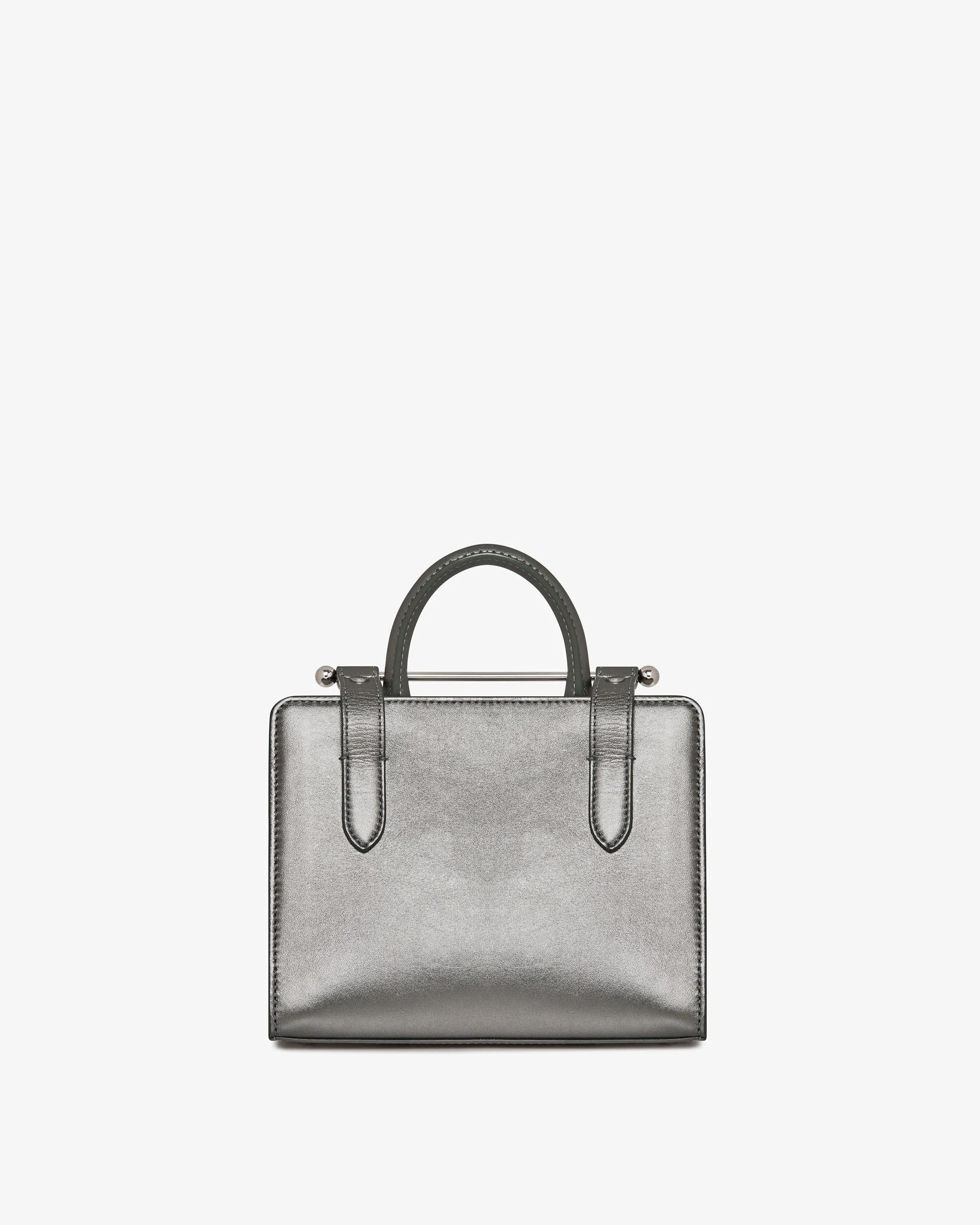 The Strathberry Mini Tote - Metallic Silver