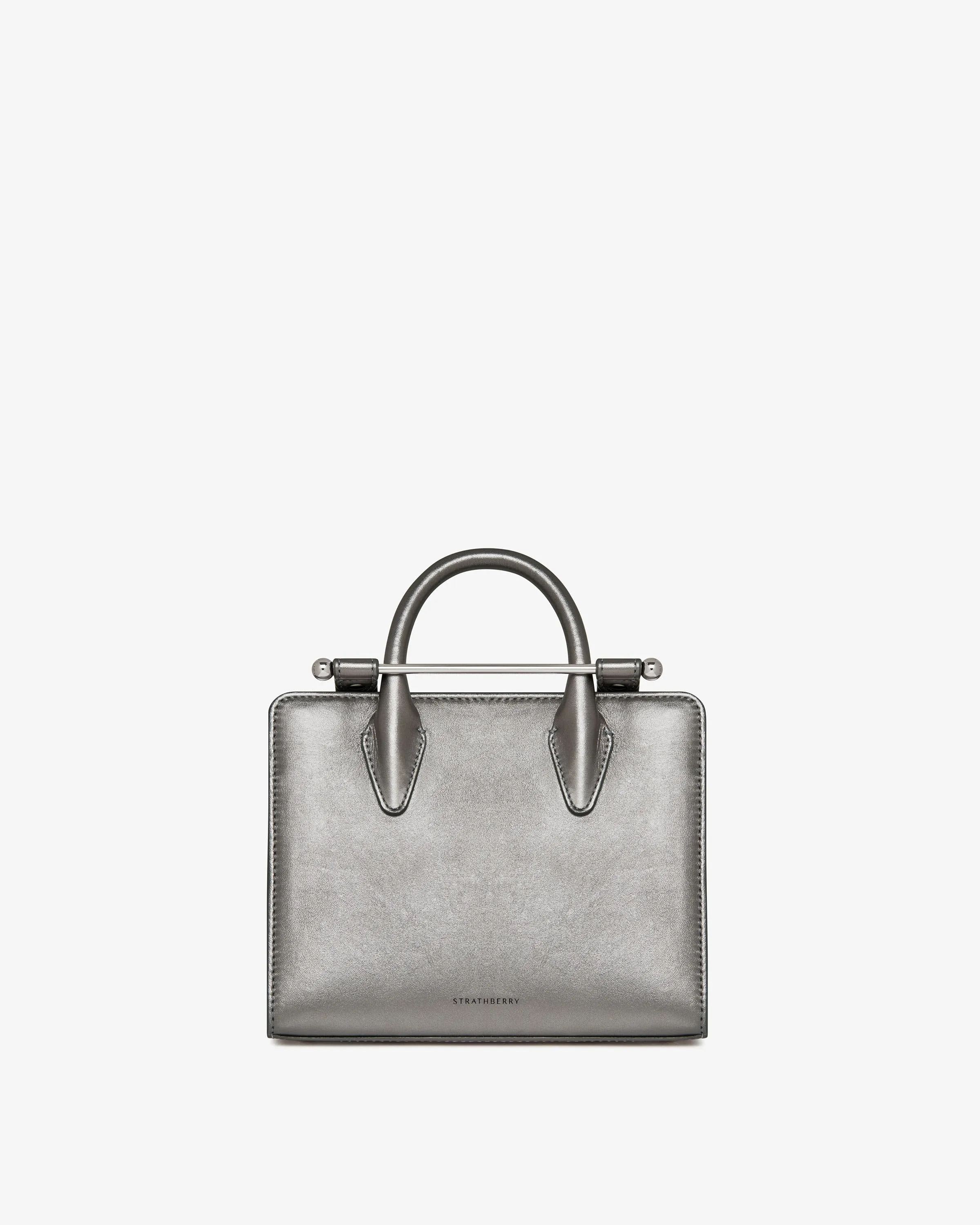 The Strathberry Mini Tote - Metallic Silver