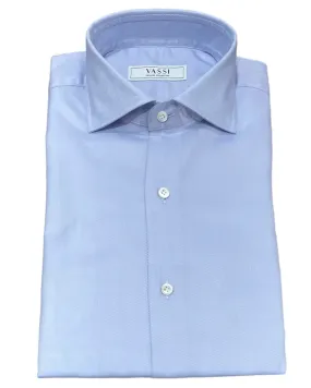 Thomas Mason Journey Twill Shirt - Light Blue