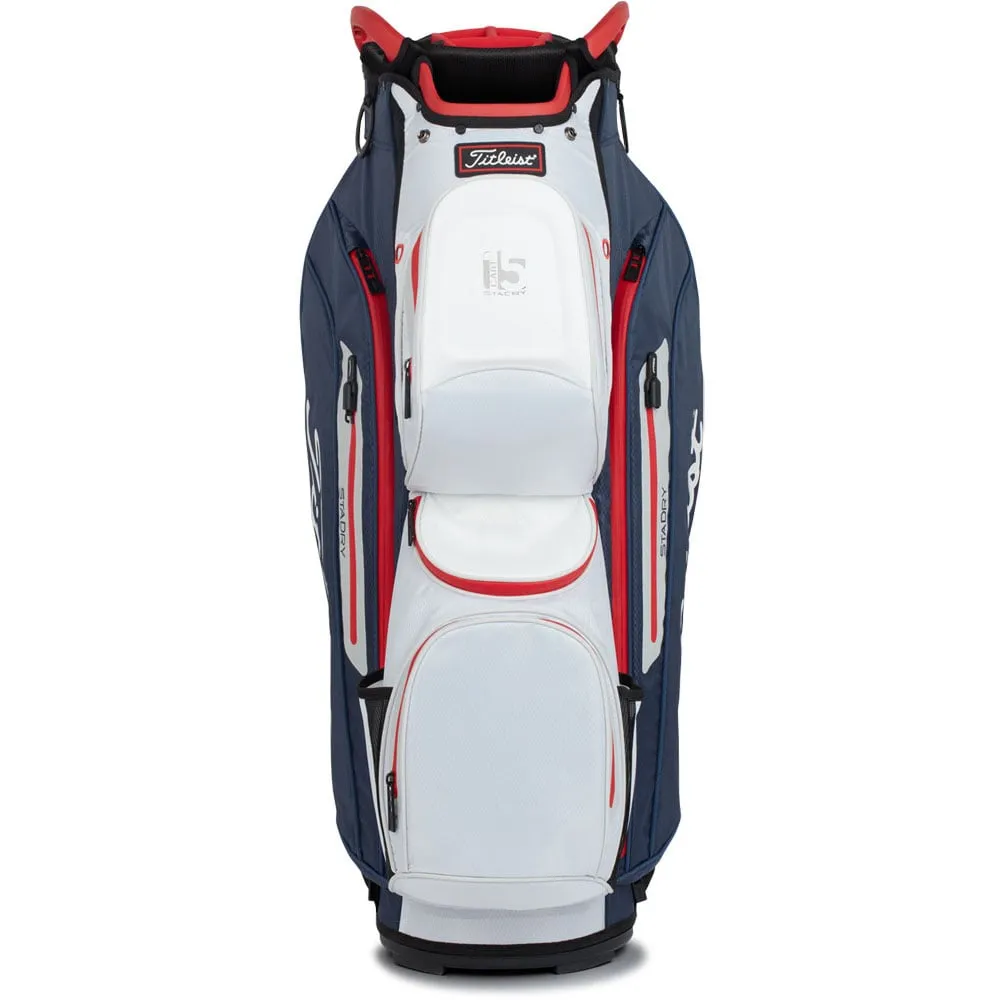 Titleist Cart 15 StaDry Waterproof Cart Bag - Navy/White/Red