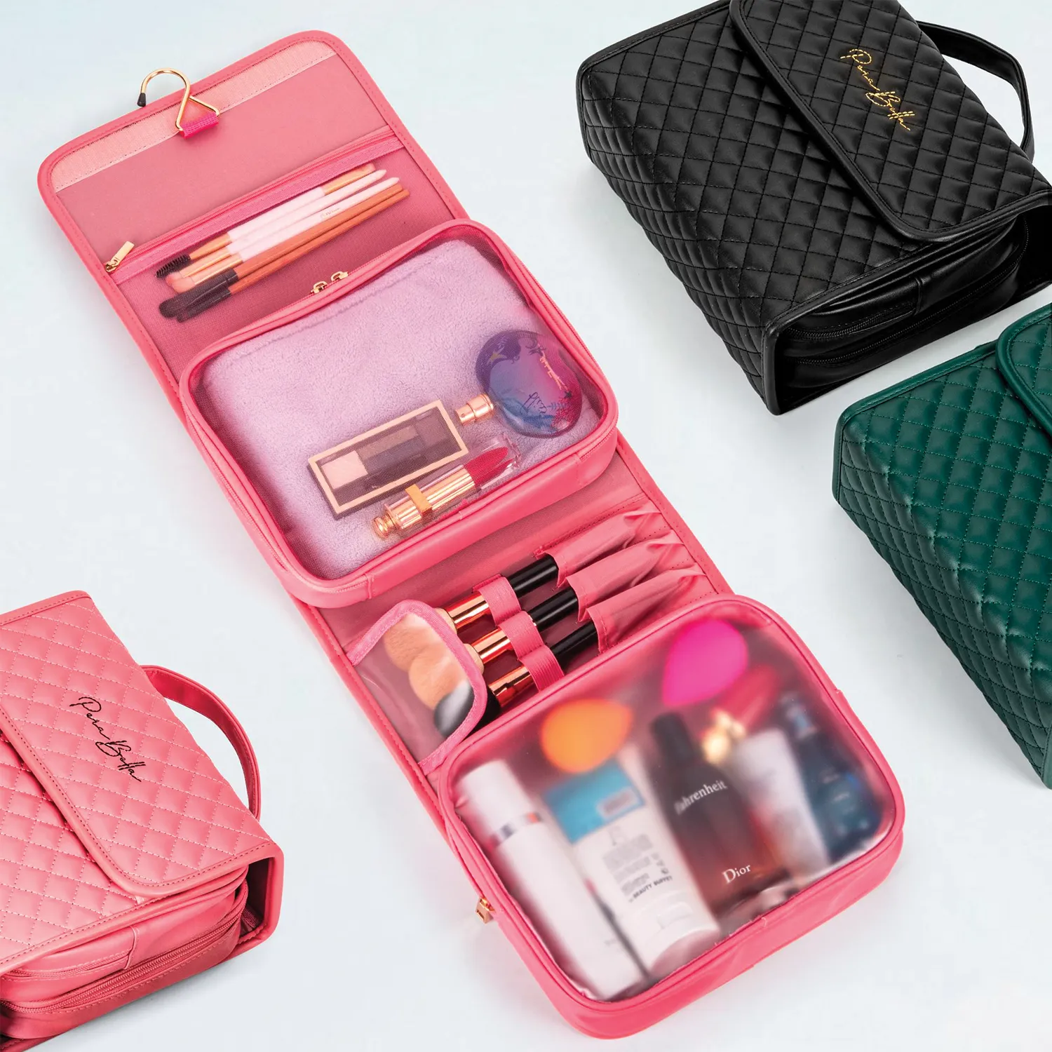 Travel Bags for Women Toiletry and Makeup - Pink