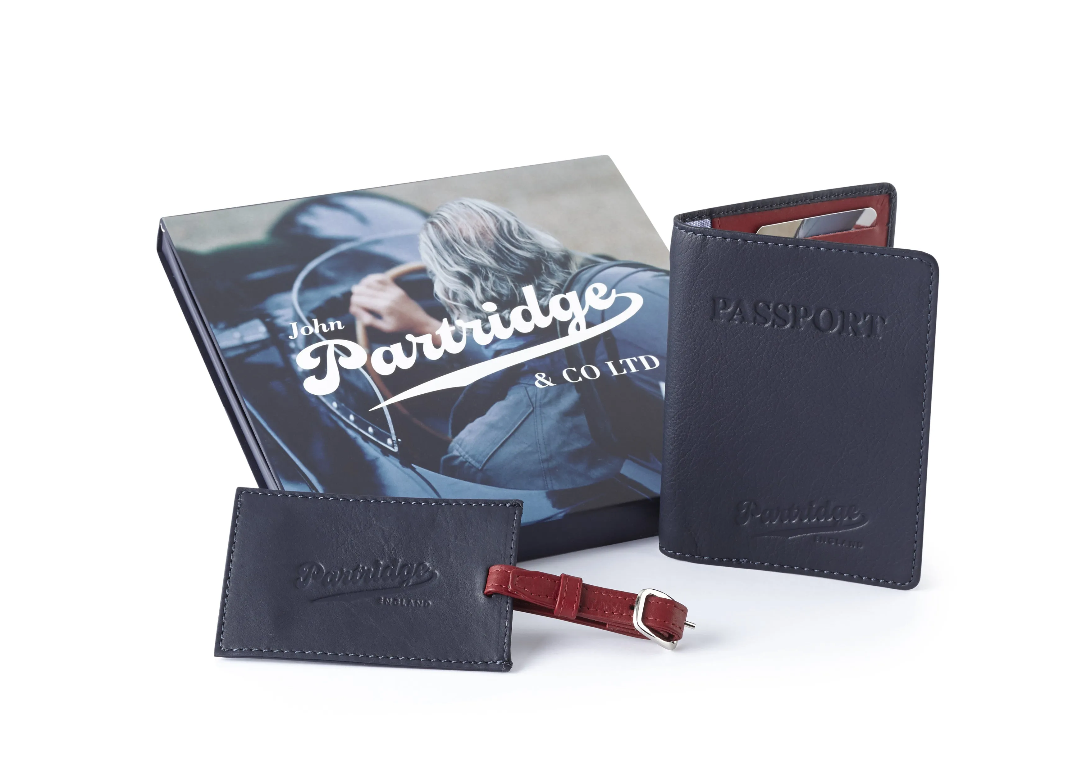 Travel Gift Sets - Sports Leather Navy/Red