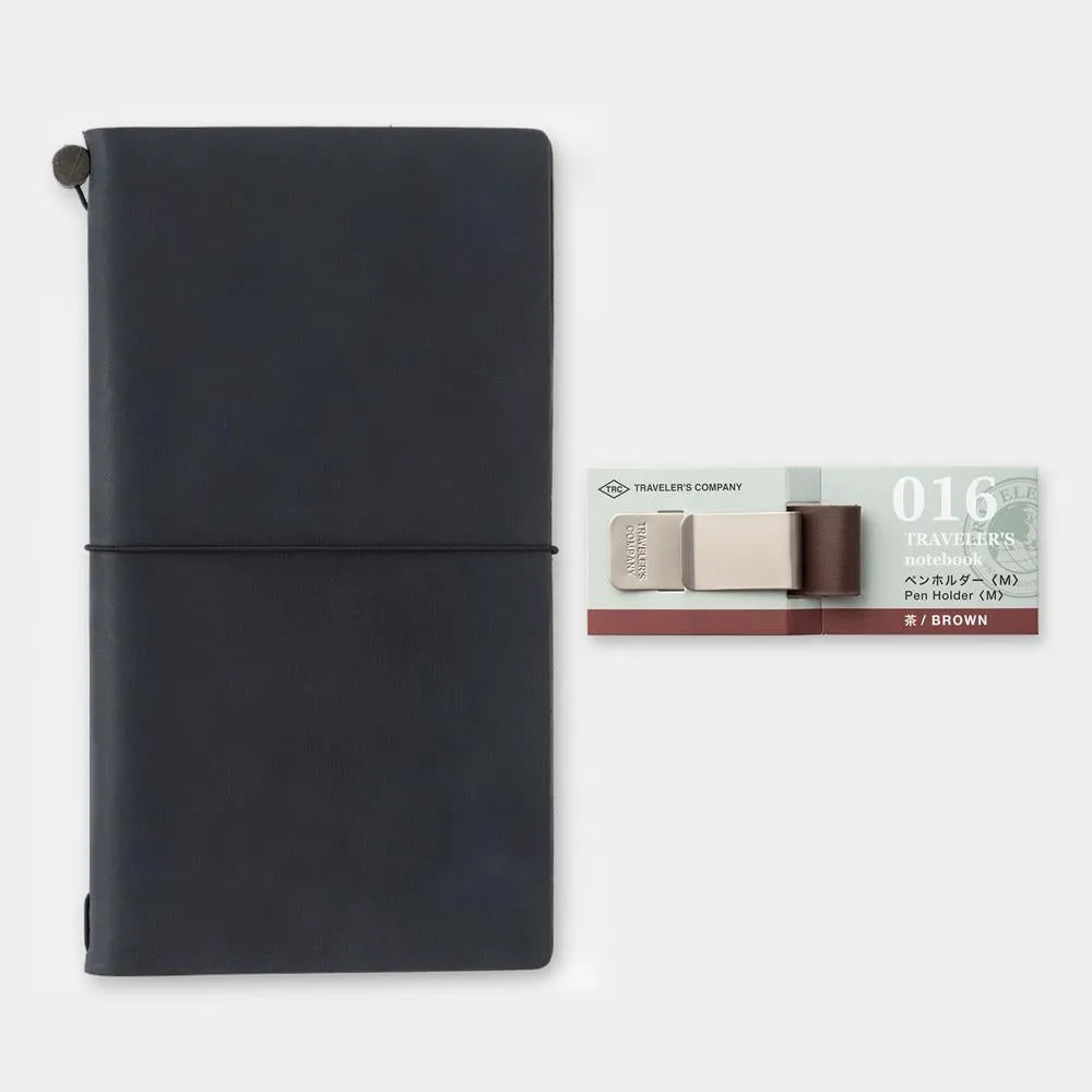 Traveler's Notebook Refill 016 (Regular & Passport Size) - Pen Holder <Medium> Brown