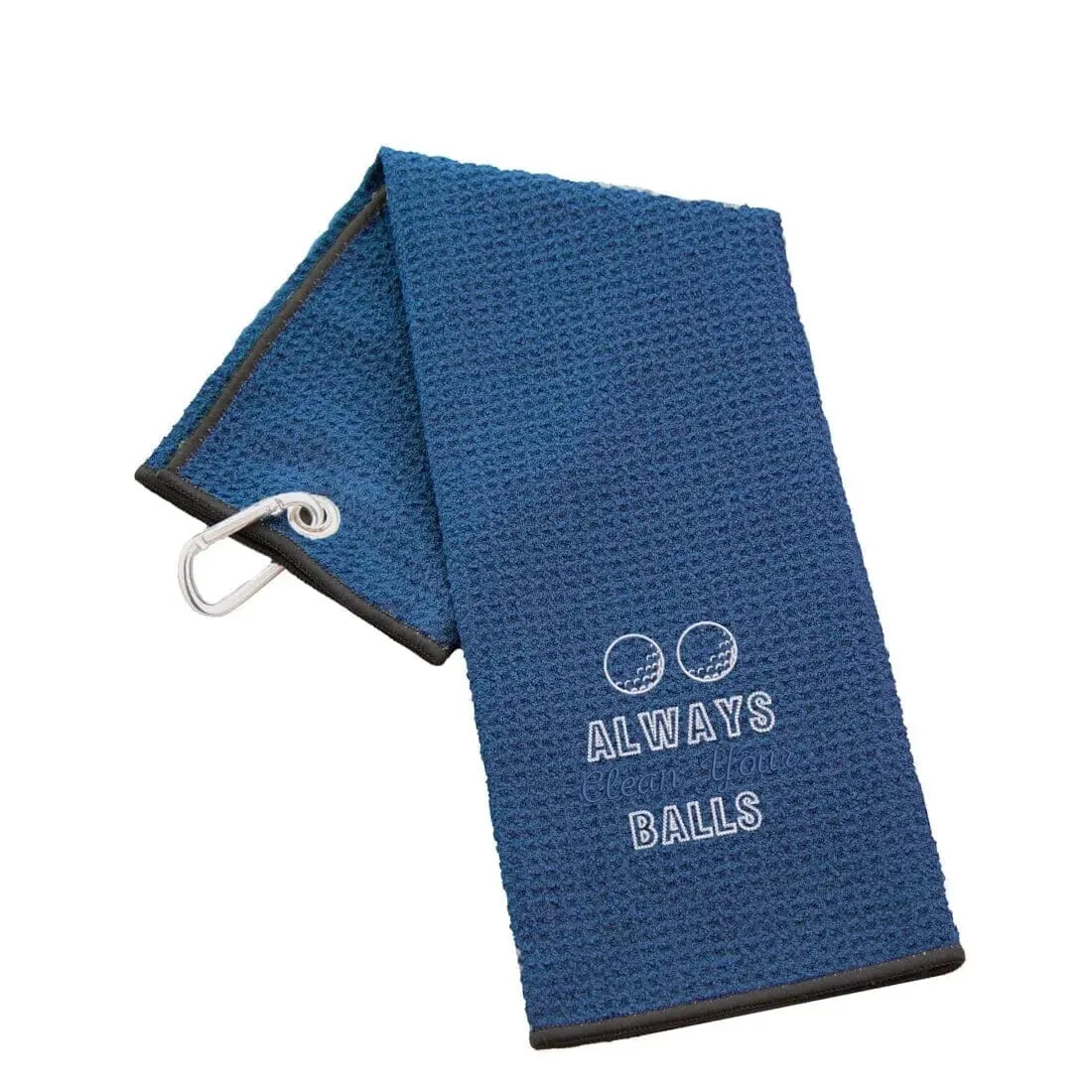 Tri-Fold Golf Towel Embroidered With Cheeky Clean Your Balls Logo