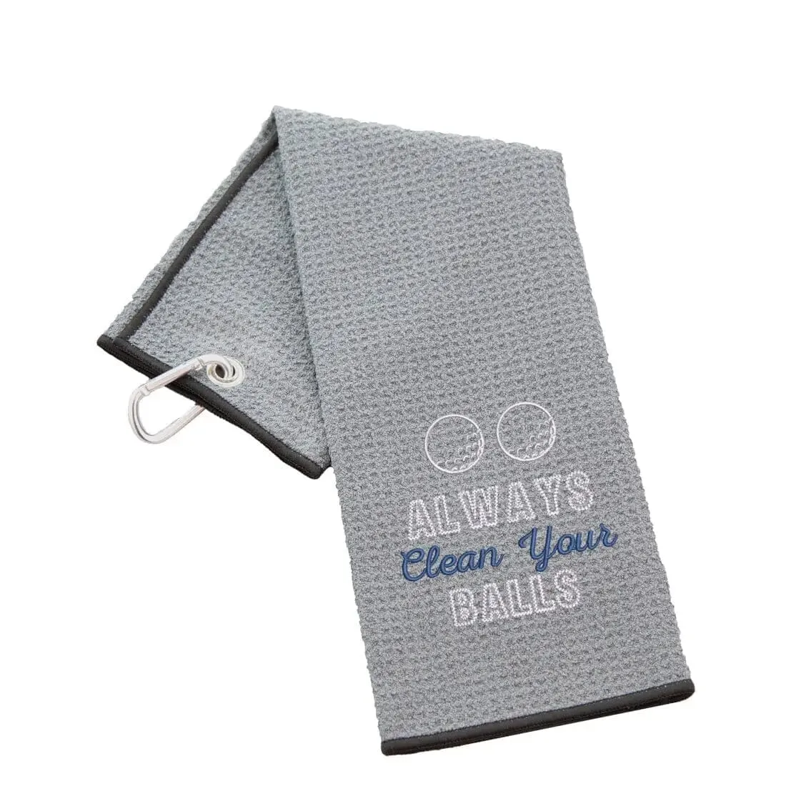 Tri-Fold Golf Towel Embroidered With Cheeky Clean Your Balls Logo