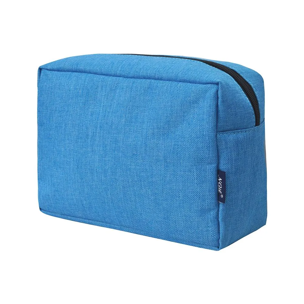 Turquoise Crosshatch NGIL Large Cosmetic Travel Pouch