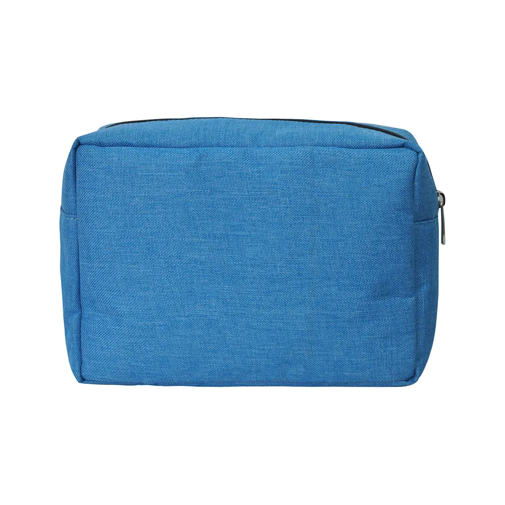 Turquoise Crosshatch NGIL Large Cosmetic Travel Pouch